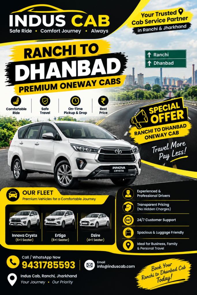 Ranchi To Dhanbad Taxi
